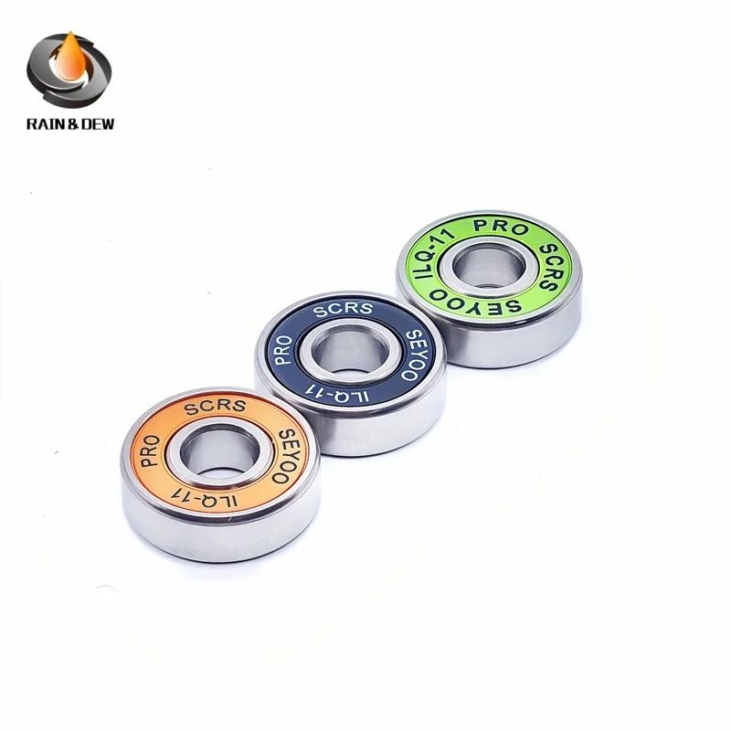 8Pcs High-Performance Green Skate and Scooter Bearings - Smooth and Fast