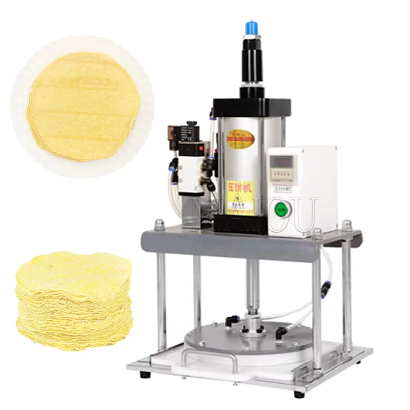 

Chapati Roti Flat Pancake Tortilla Making Machine Roasted Duck Bread Baking Maker Pneumatic Dough Press Machine