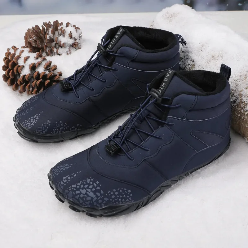 

New Arrivals Outdoor Men's High Shoes Winter Warm Lining Zapatos De Hombre Fashion Plush Couple Snow Boots Quality Hard-wearing