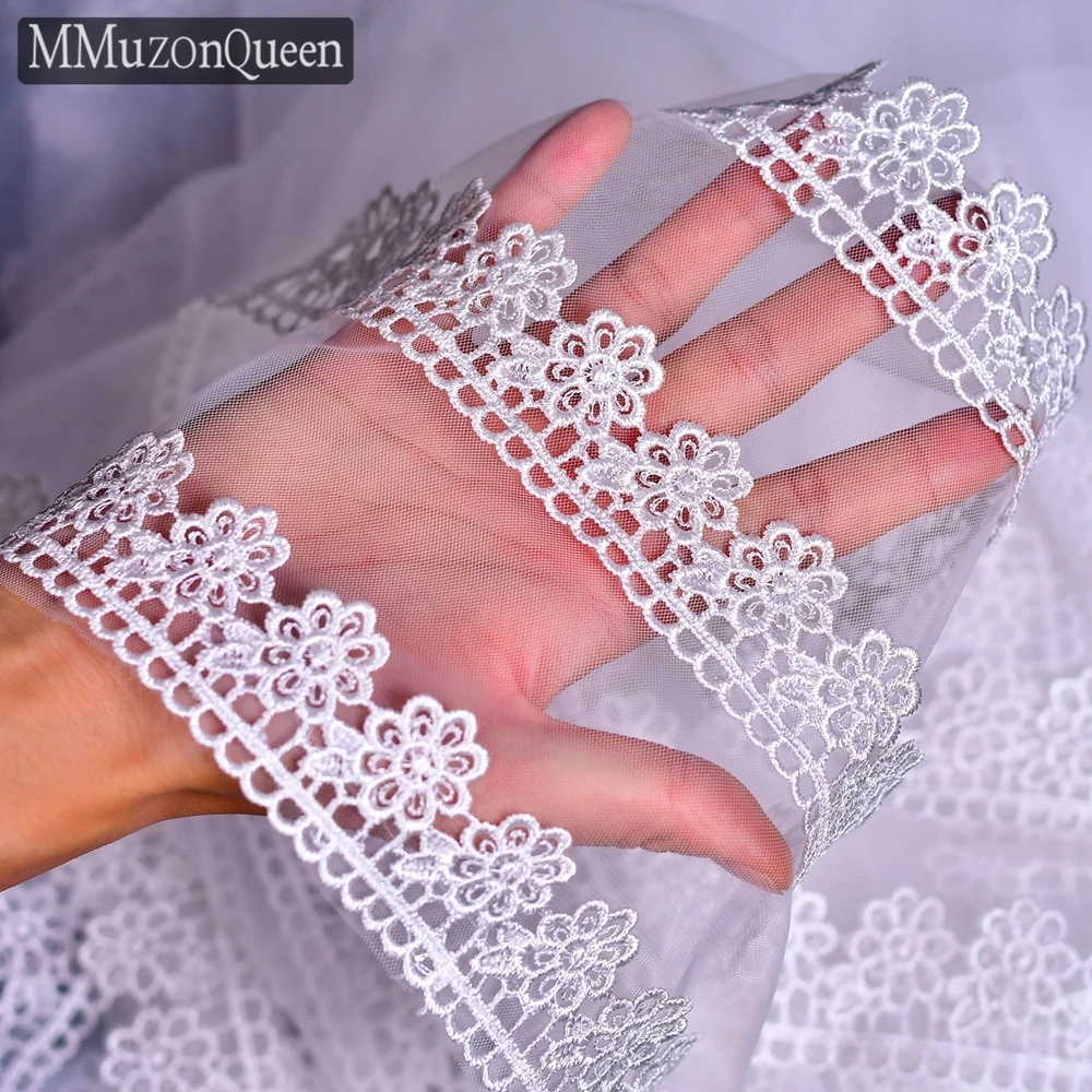 MMQ M91 Lace Applique Bridal Veil With Comb Wedding Accessories Free Shipping One Layer Tulle wedding party accessories