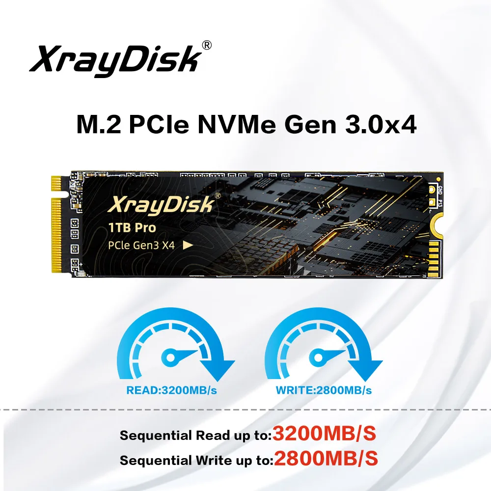 XrayDisk M.2 SSD PCIe NVME 128GB 256GB 512GB 1TB Gen3*4 & 4*4