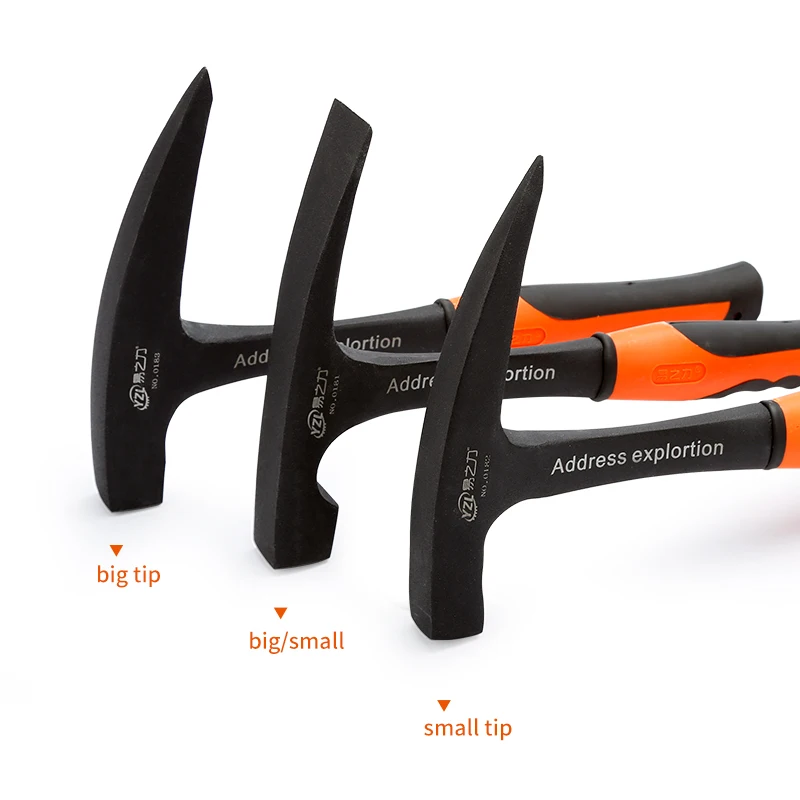 Multifunctional Professional Hand Tools Geological Hammer Mine Exploration Survey Pointed Tip Multi-tool Construction tools geological hammer