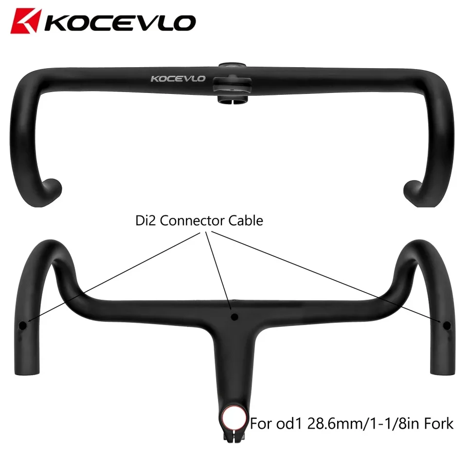 kocevlo カーボンハンドル ロードバイク 一体型 KOCEVLO ロードバイク カーボンファイバーステム一体型自転車ハンドル
