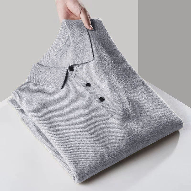 Mens Quarter zipper Sweater Long Sleeve Button Down Golf Shirts Casual Knitted Ribbed Dress Pullover outdoor Anti-pilling Men