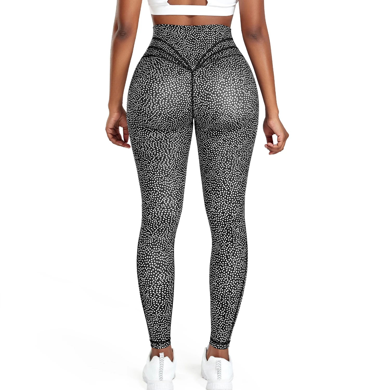 

Polka Dot Printed Leggings Fitness Women High Waist Push Up Yoga Pants Gym Elastic Running Tight Trouser Sport Cycling Clothing