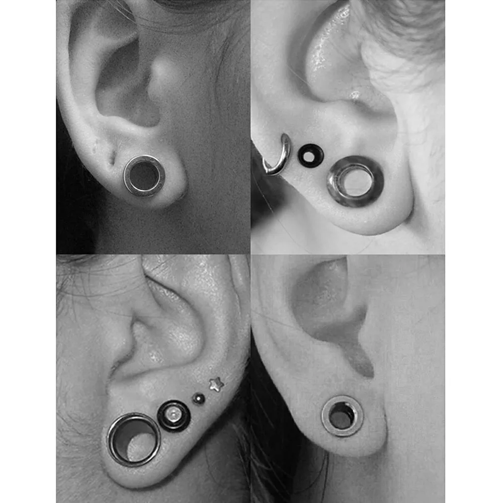 Piercing Jewelry,Body Piercing Earrings,Ear Piercing Jewelry,Metal Jewelry,Body Piercing Jewelry,Body Jewelry 1pc 3mm-20mm Stainless Steel Ear Plugs Tunnels Rose Gold Color Screwed Earrings Expander Earlet Gauges