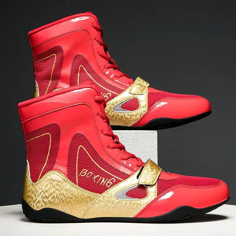 Men's and Women's Free Fighting Boxing Shoes Professional Wear-resistant Sports Shoes Light and Comfortable Wrestling Shoe
