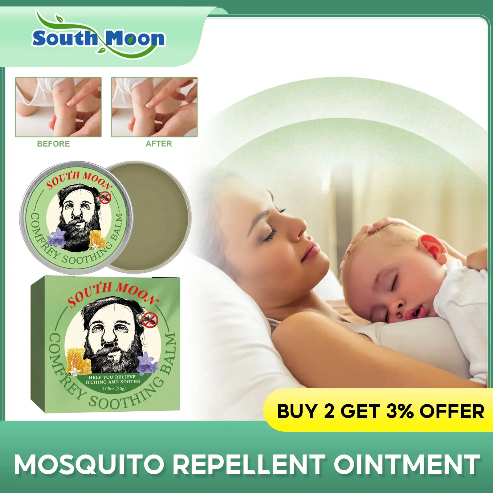 

Anti Mosquito Cream Mosquito Repellent Prevent Insect Bites Relief Itching Swelling Headache Dizziness Soothing Body Pest Killer