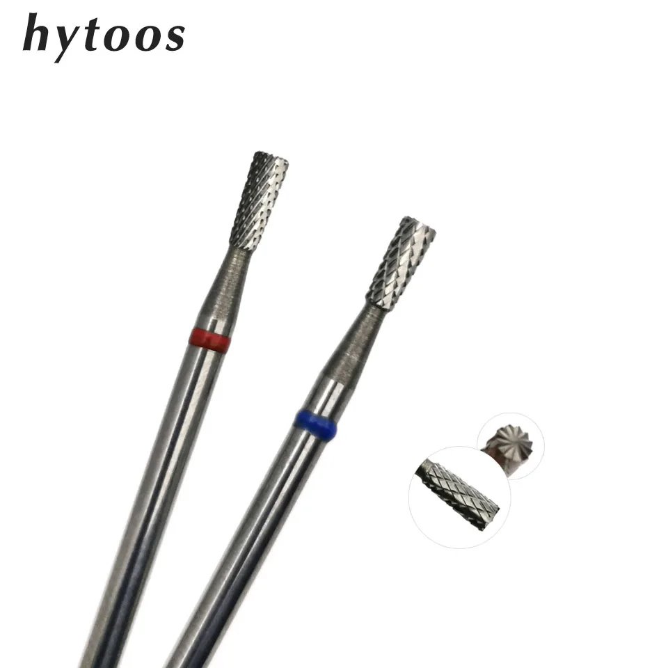 HYTOOS Inverted Conical Bits (R Cut) 3/32 Carbide Nail Drill Bit for Manicure Cuticle Clean Nail Art Equipment Accessories