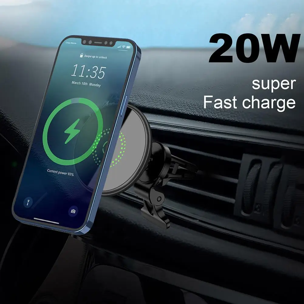 Magnetic Car Charger with Fast Wireless Charging and Ultra-Strong Magnet