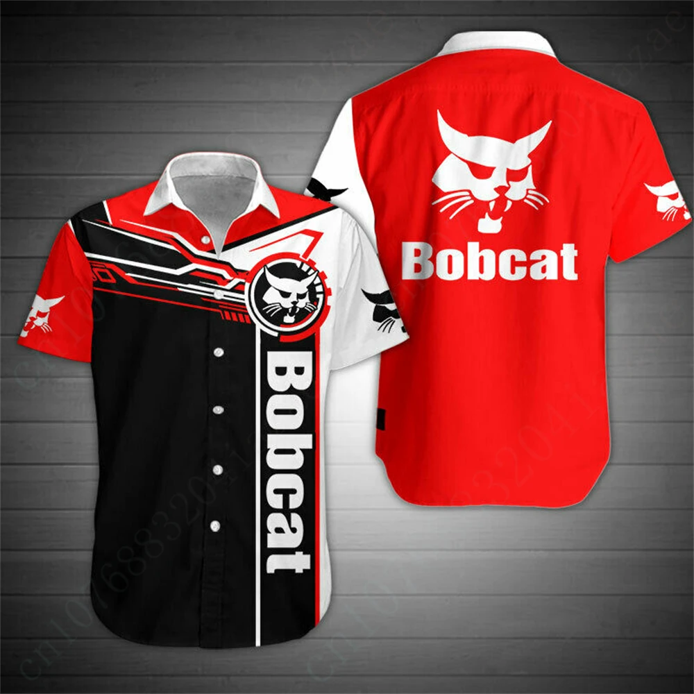 Bobcat Clothing Casual T Shirts For Men Women Harajuku Luxury Button Cardigan Unisex Oversized T-shirt Anime Shirts And Blouses