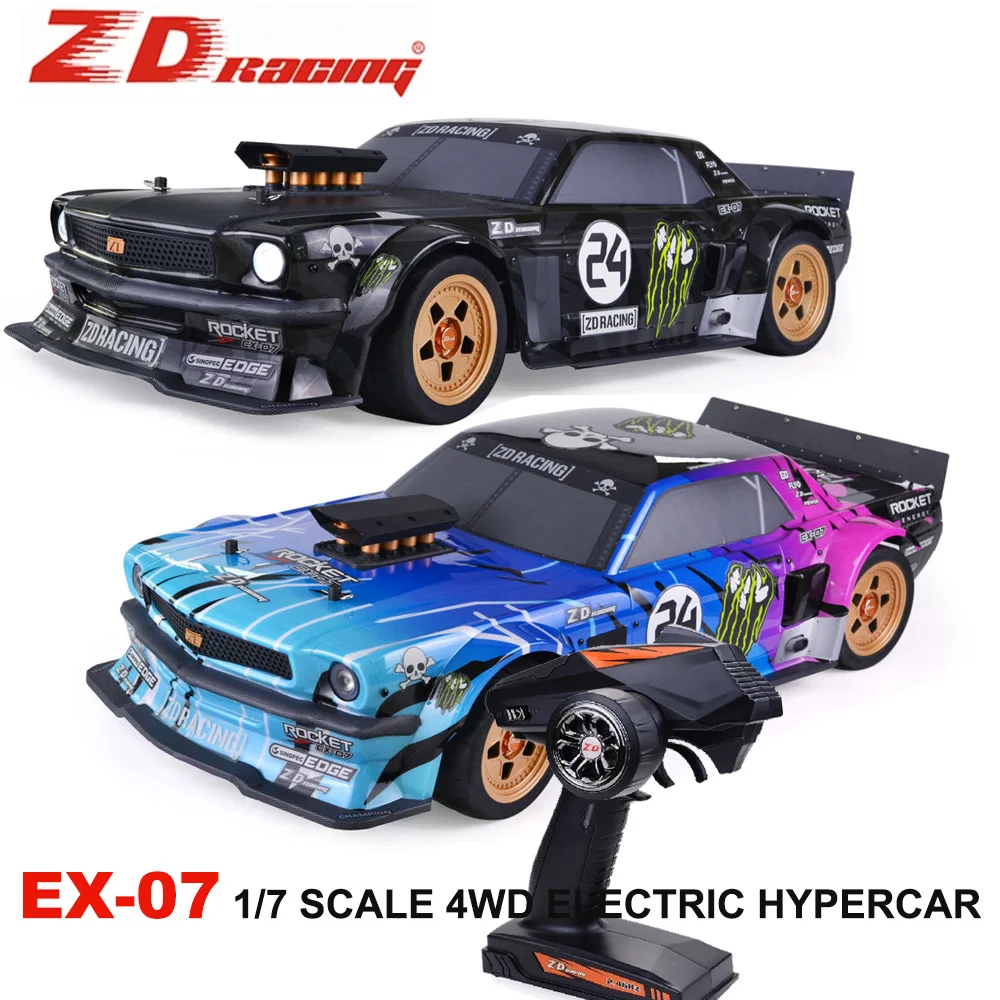 

ZD Racing EX07 1/7 SCALE 4WD RC High-speed Professional Flat Sports Car Electric Remote Control Model Adult Children Kids Toys