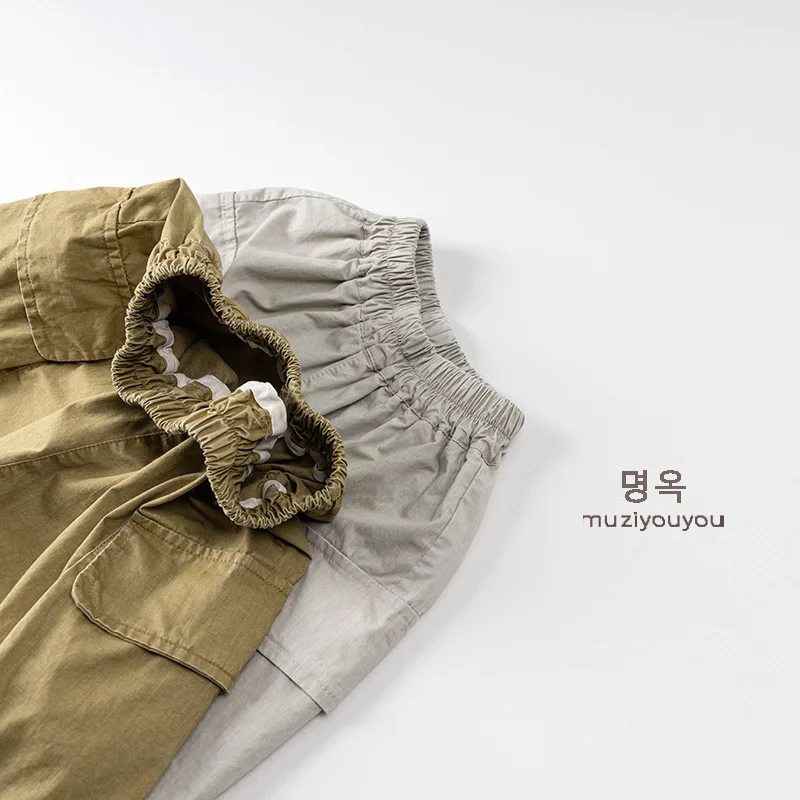 Children's Workwear Shorts 2025 Summer New Item for Boys and Girls, Baby Outdoor Five Inch Shorts, Children's Clothing