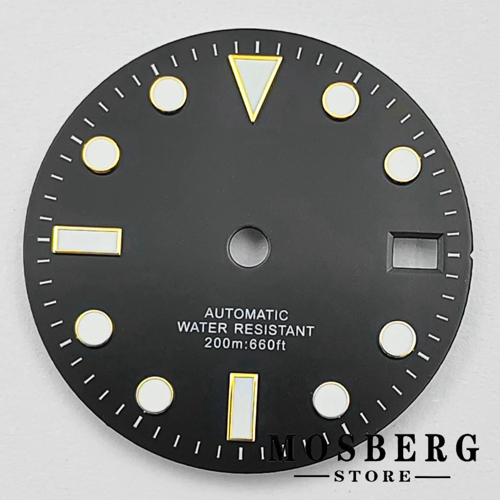 Luminous Multi-Color Watch Dial with Date Window - 28.5mm