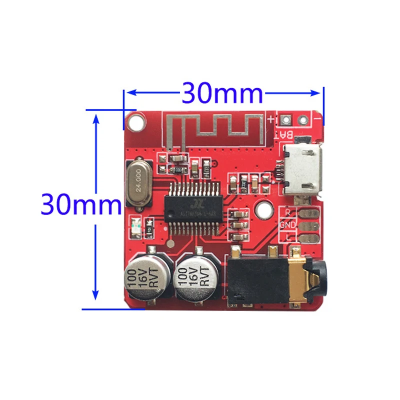 Type-c 3.5mm 무선 블루투스 오디오 수신기 보드 블루투스 5.1 MP3 무손실 디코더 보드 스테레오 음악 모듈 3.7-5V 신규