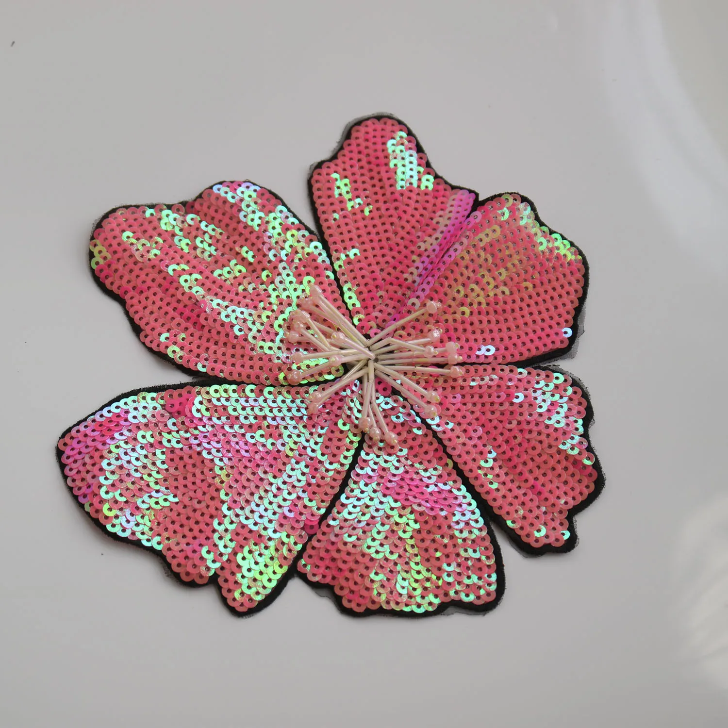 DIY big handmade sequins flower patches for clothing sew on embroidery  appliques clothes decoration