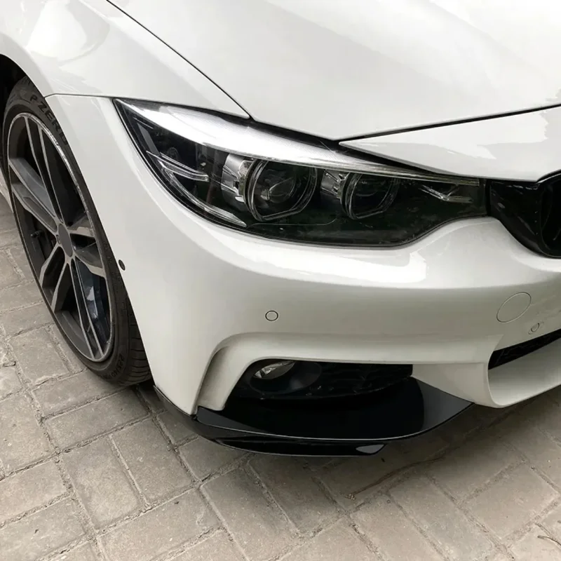 BMW F32 F33 F36 4 시리즈 2014-2020 M-Sport M-Tech 프론트 범퍼 스플리터 트림 안개등 램프 커버 카나드 한 쌍