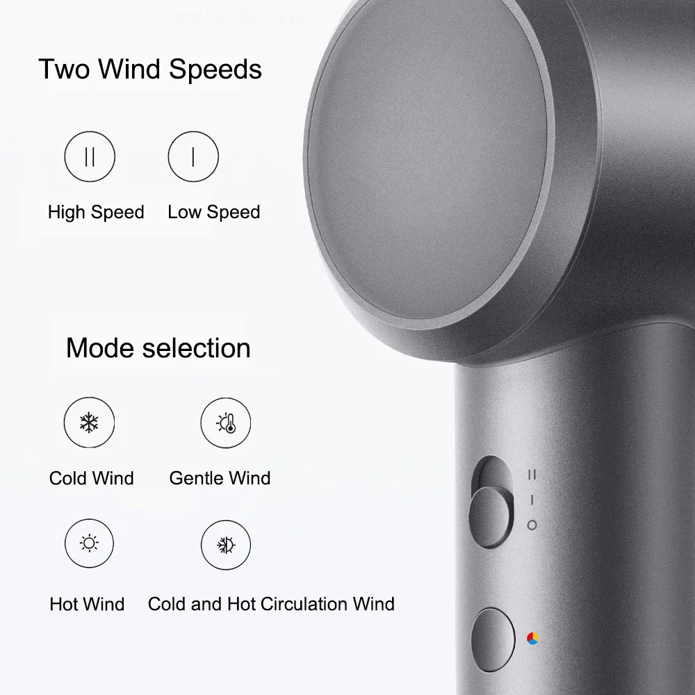 Hair Dryer XIAOMI MIJIA H501 High Speed 110,000RPM Fast Dry 4 Temps & 2 Speeds 1600W Professional Ionic CN Version