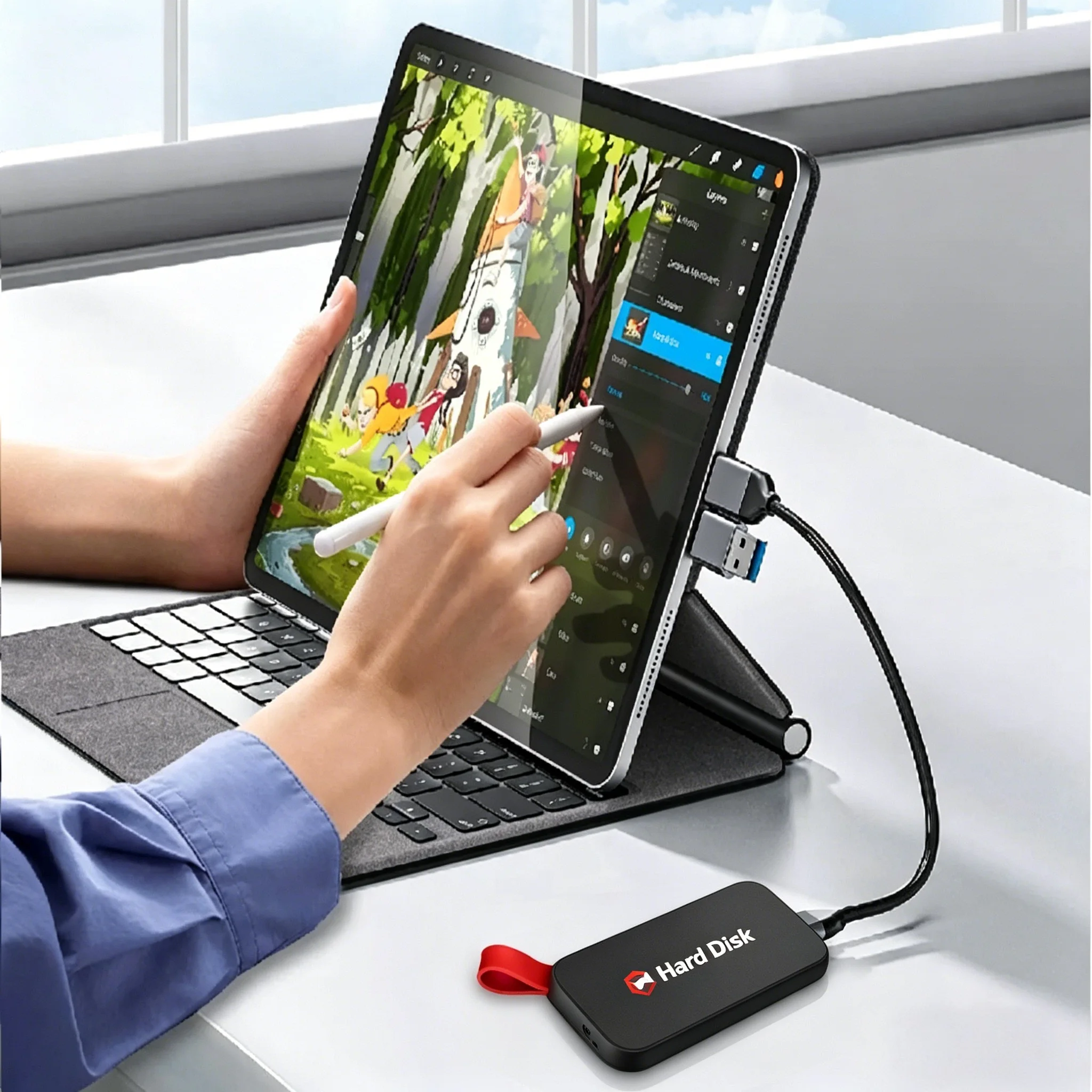 레노버 E31 4TB USB 3.1 외장 SSD 휴대용 모바일 솔리드 스테이트 드라이브 고속 저장 장치 (노트북, PS5, 휴대폰 게임 데이터 백업용)