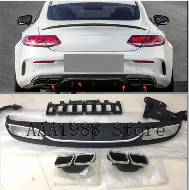 

Для Mercedes Benz C-Class W205 бампер диффузор губа с выхлопом для административной версии