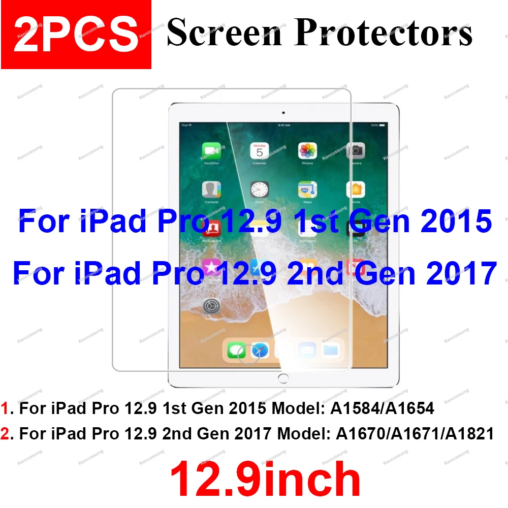 Premium Tempered Glass Screen Protectors - 9H Clear Protection (2-Pack)