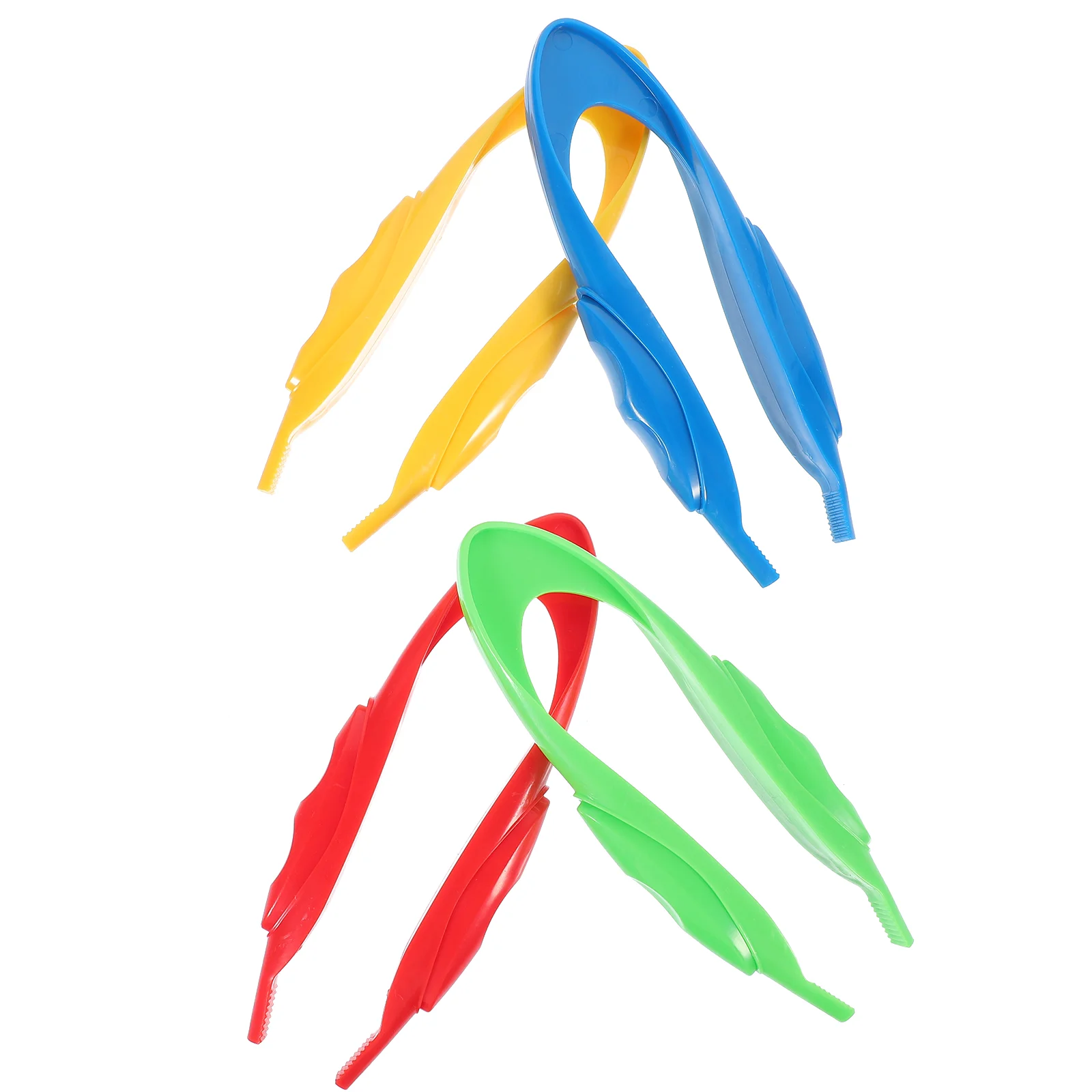 

4 Pcs Children's Tweezers Teaching Experiments Forceps Puzzle School Plastic Collecting Tools