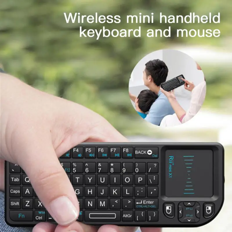 

Rii X1 2.4GHz Mini Wireless Keyboard English/RU/ES/FR Keyboards with TouchPad for Android TV Box/PC/Laptop