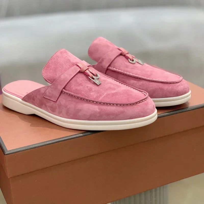 Flat Bottom Lock Quaste Mode Wildleder Frauen Slipper Frühling Herbst Single Casual Männer Schuhe für Frauen Top-Qualität Schuhe