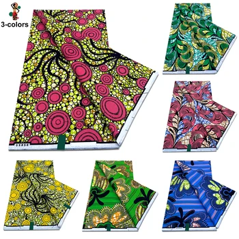2025 Guaranteed Veritable Original African Wax Print Fabric Real Nigerian 100% Cotton Ankara Wax Fabric Soft Pagne Spuer Batik 1