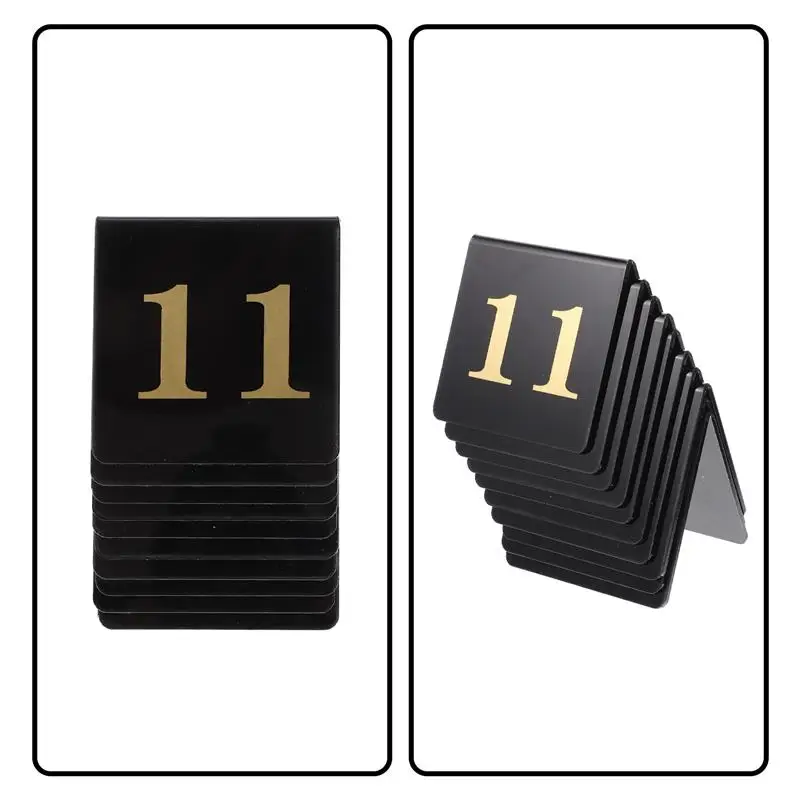 10Pcs Acrylic Table Numbers For Wedding Tent Cards Banquets Receptions Double-Sided Digital Table Number Plate For Hotel Banquet