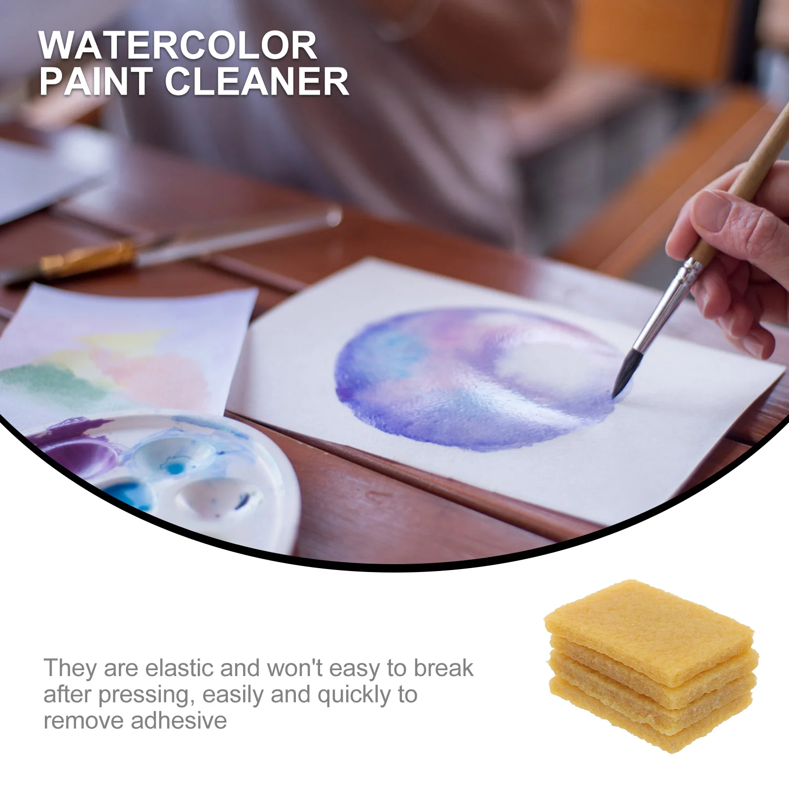 프리미엄 고무로 만든 4개입 아트 마스킹 플루이드 지우개, 수채화 물감 클리너, 휴대용 접착제 제거 도구, 매끄러운 가장자리 디자인