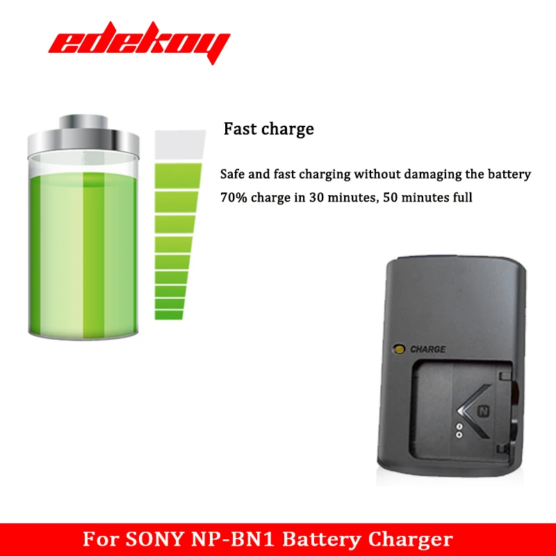 BC-CSN BCCSN BC CSN Battery Charger for Sony T99 T110 QX10 QX30 QX100 W510 W515 W630 WX7 WX30 Camera NP-BN1 NPBN1 NP BN1 Battery