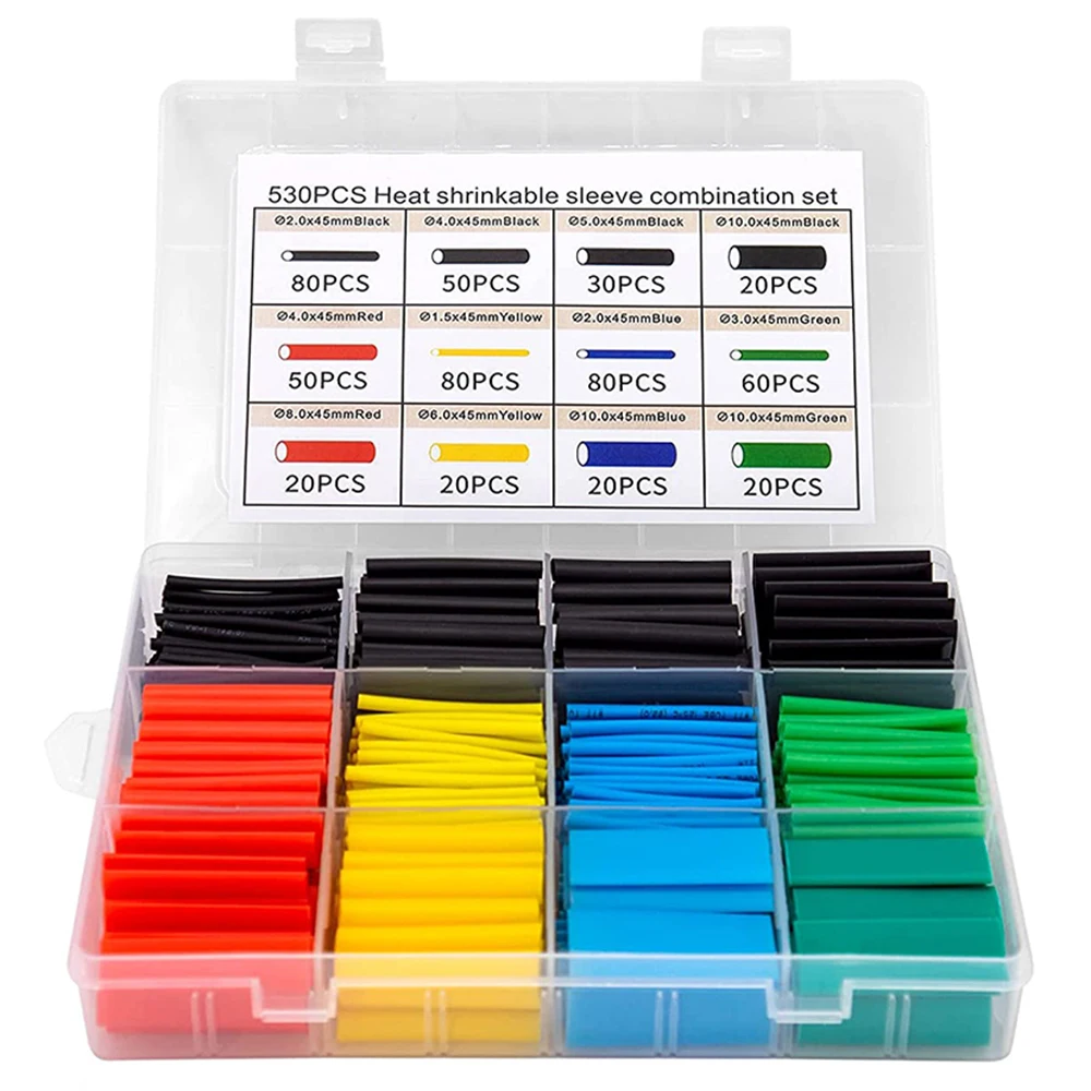 328 530 400 560 750PCS Poliolefina Tubo Termoretraibile Manicotti Per - Foto 2