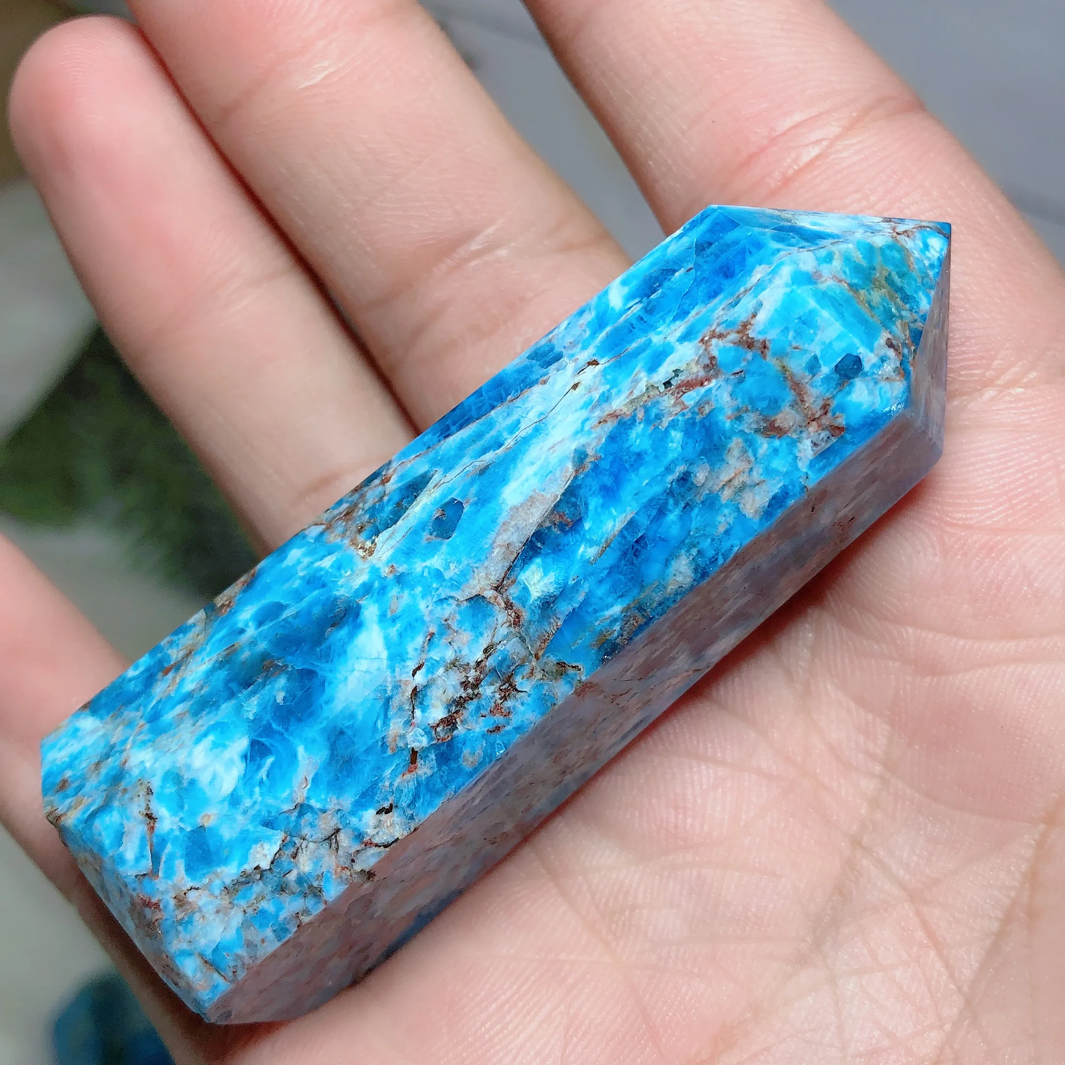 Healing High Quality Natural Crystals APatite Tower Point Mineral Home Decorations Reiki Ornament Room Decor 5