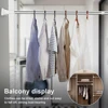 Adjustable Telescopic Clothing Rod Punch-free Adjustable Shower Curtain Rods Extendable Stainless Steel Simple Support Rod 1