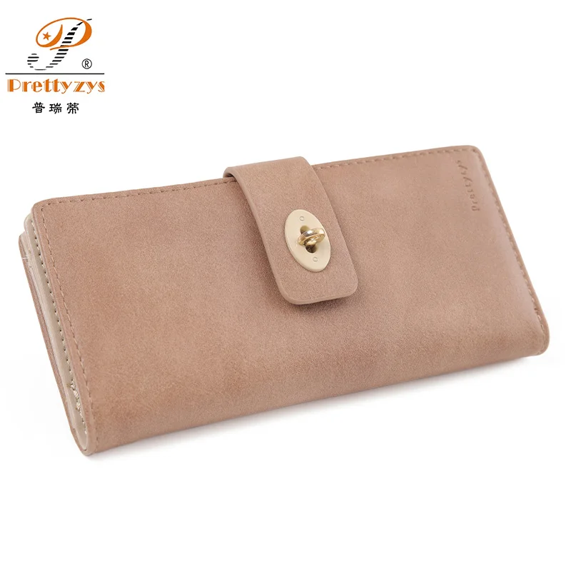 

Brand New Women's Wallet Long Design Fashion Nubuck Leather Coin Purse Lock Hasp Female High Capacity Purses Cartera