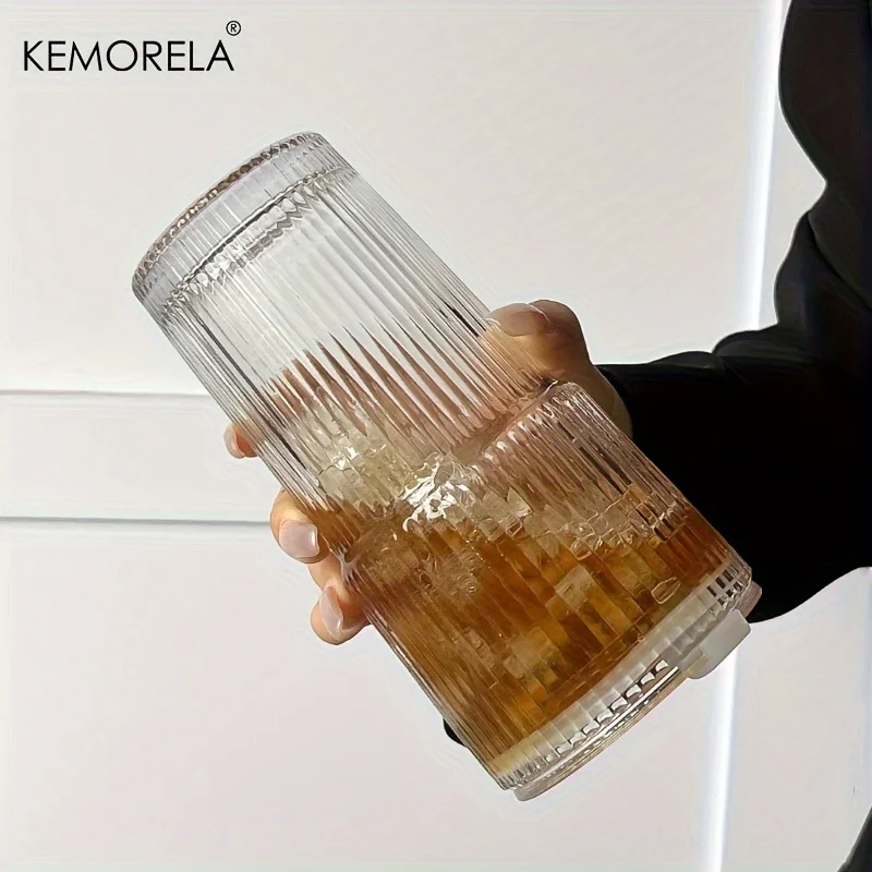 600ml Stripe Glass Cup 5