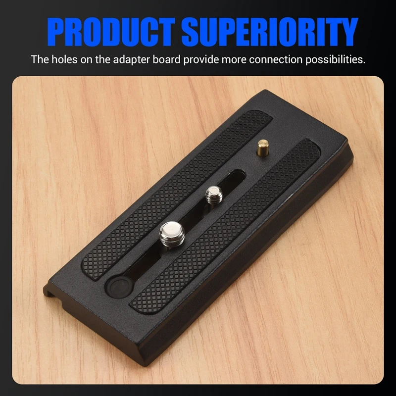 Sports Camera Extended Quick Release Plate For Manfrotto 500Ah 701 577 PTZ Bainuo S4 S6