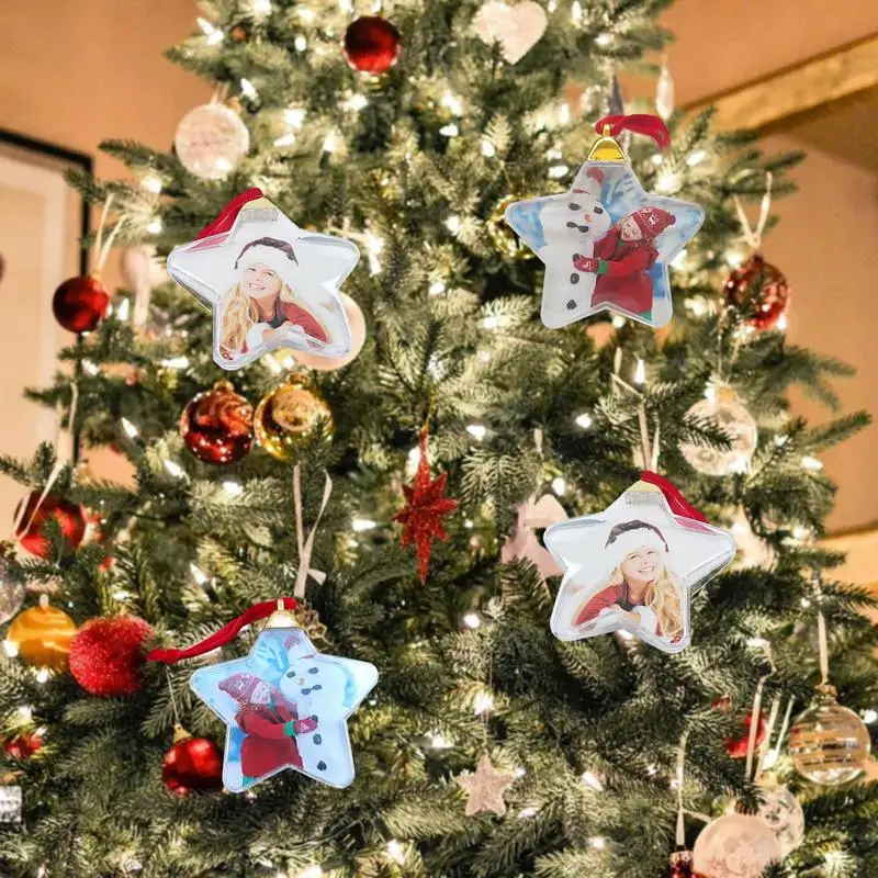 Christmas Photo Insert Ball Christmas Transparent Photo Ball Festive Personalize Gift X-mas Tree Hanging Decor Kids Gift christmas decorations