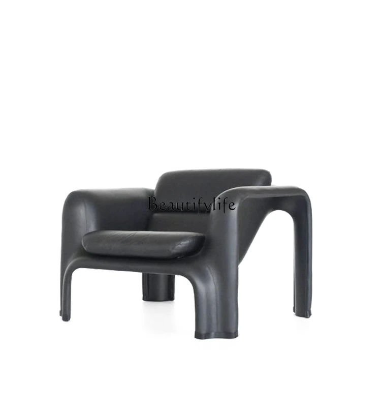 

Black Buddha Armrest Leisure Chair Home B & B Modern Minimalist Single Sofa