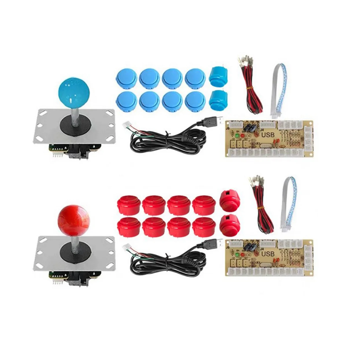 

2 Player Zero Delay Arcade Joystick DIY Kits USB Encoder to PC Game for Arcade Games DIY Kits Parts