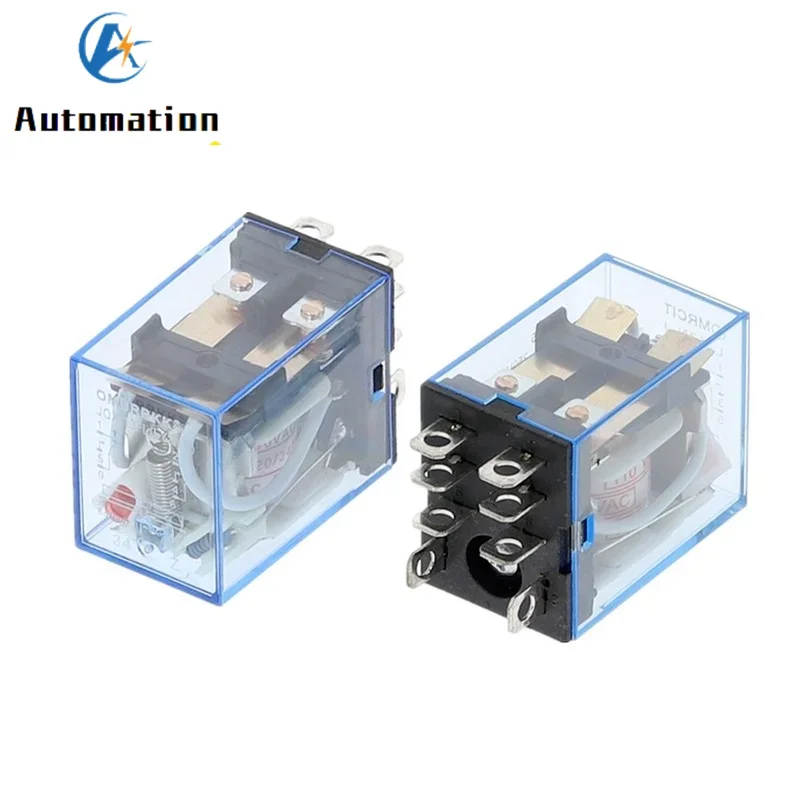 APIELE Relè Elettromagnetico MY2NJ 2PDT | Bobina 12VDC, 10A, 8 Pin, Con Base E Spia Luminosa - Foto 8