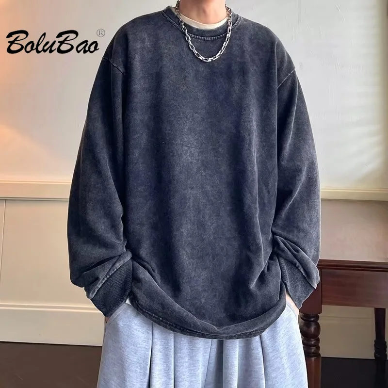 

BOLUBAO 2023 Casual Hoodie Sweatshirt Men Pure Cotton Slim Loose Top High Quality Design Hot Street Wear Hoodie Sweatshirt Men