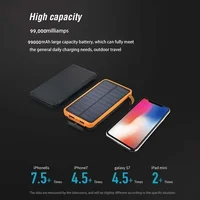 Banque d'alimentation solaire 20000mAh avec 4 panneaux solaires Chargeur sans fil Powerbank pour iPhone 15 Huawei Xiaomi Samsung Poverbank pour Xiaomi 3