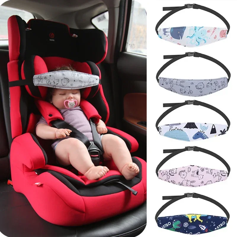 Auto seat head support Baby Carseat Head Support Adjustable Infant Stroller Neck Relief Strap Pillow Fastening Belt Headrest Toddler Sleep Positioner