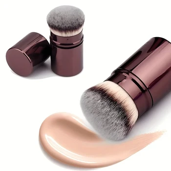 Retractable Makeup Brush Face Blush Brush Kabuki Foundation Loose Powder Brushs Multi-function Soft Portable Travel Makeup Tools 1