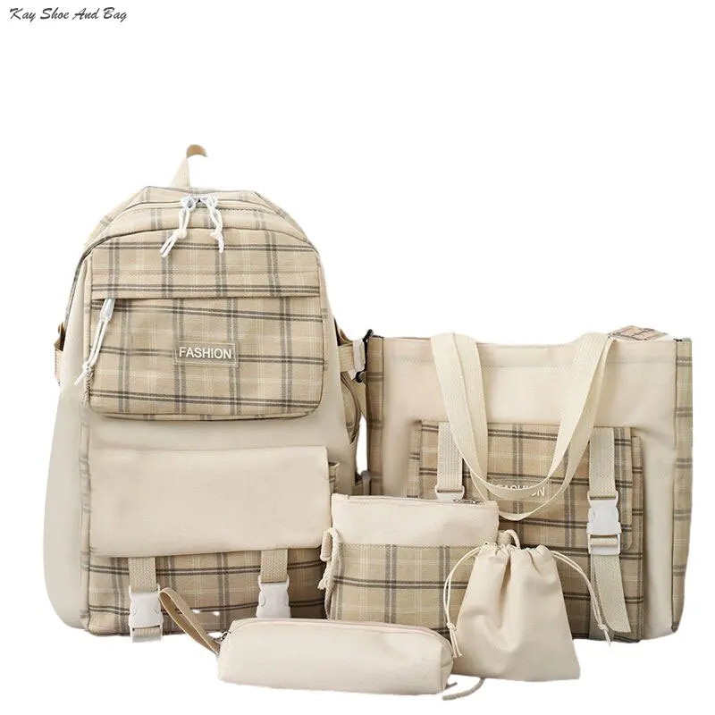 

Plaid Printed Teens Bookbag Backpack school bag Bag for Girls Schoolbag Women Laptop Rucksack Travel Shoulder Mochila Fashion