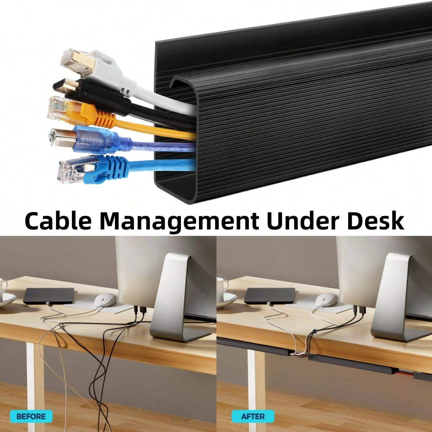 Cable Management on Top of Desk: How This Simple Tray Transformed My ...