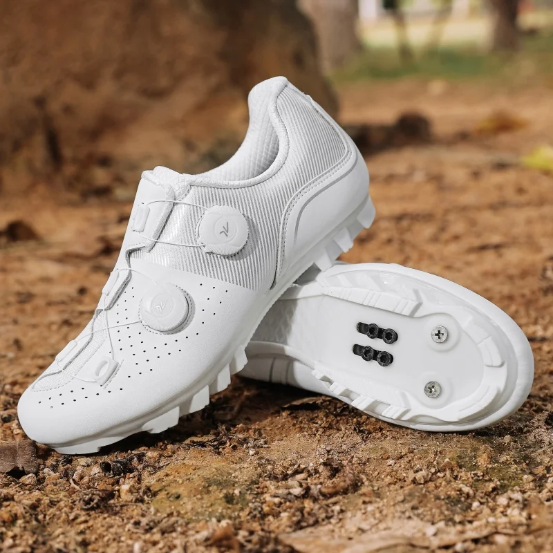 White Cycling Sneaker Mtb Flat Pedal Bicycle Shoes Man Cleat Shoes Bicycle Mountain Bike Shoe Racing Lock Footwear Cycling cycling shoes
