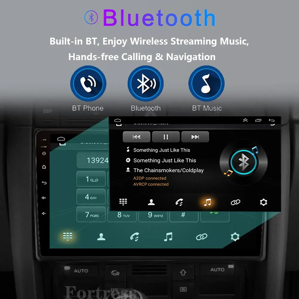 Android 16 Carplay Android Auto 2K pantalla Radio de coche reproductor Multimedia para Audi A4 2 3 B6 B7 S4 RS4 2000-2009 Auto radio Estéreo 5